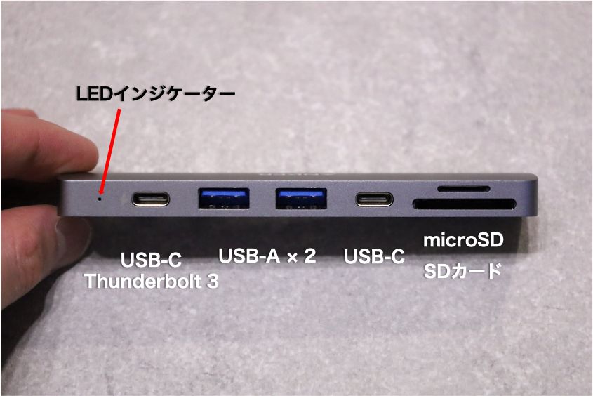 Anker PowerExpand Direct 7-in-2 USB-C PDの外側ポート