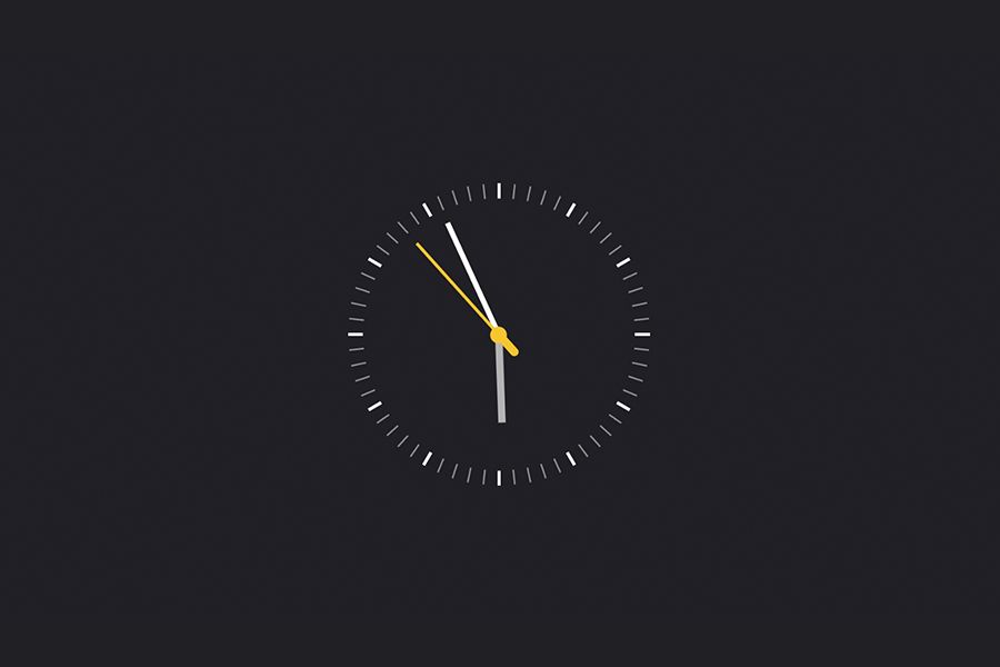 8. Simple Clock Screensaver【アナログ時計】はミニマルアナログ時計