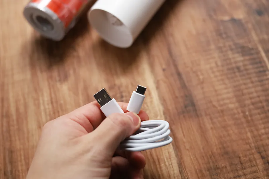 Xiaomi Miハンディクリーナーの付属ケーブルはタイプC＆USB-A
