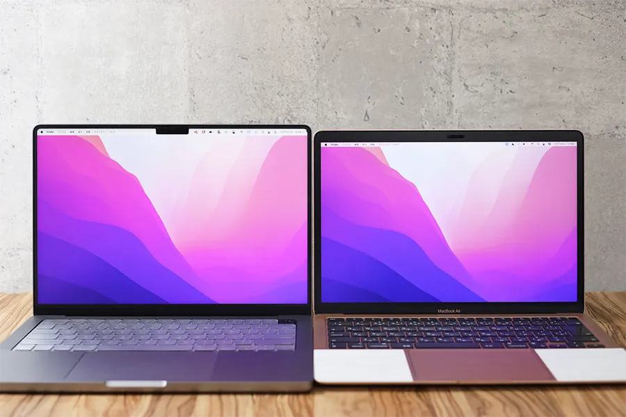 M1 Pro MacBook Pro14インチとM1 MacBook Airは色の鮮やかさが異なる