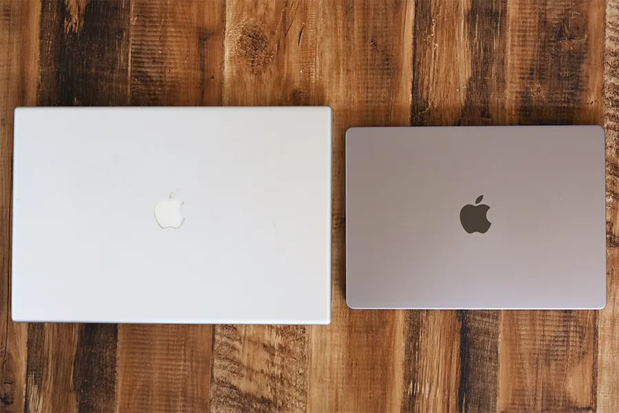 M1 ProチップMacBook Pro 14インチとMacBook 16インチを比較