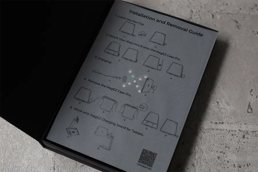 PITAKA MagEZ Charging Stand & Case for Tablets iPad mini 6の取り扱い説明書
