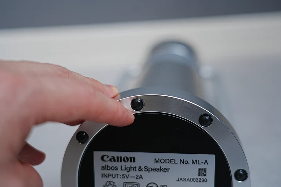 Canon albos Light&Speakerの底面ゴム部分