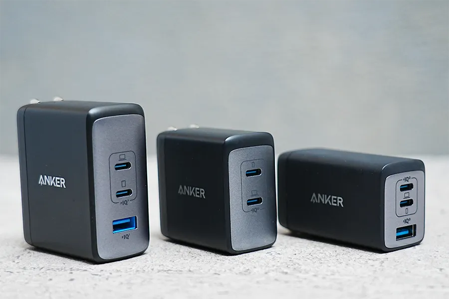 Anker 736 charger（Nano Ⅱ 100W）ポート部分　充電器比較