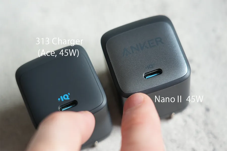 Anker 313 Charger (Ace, 45Wの比較素材