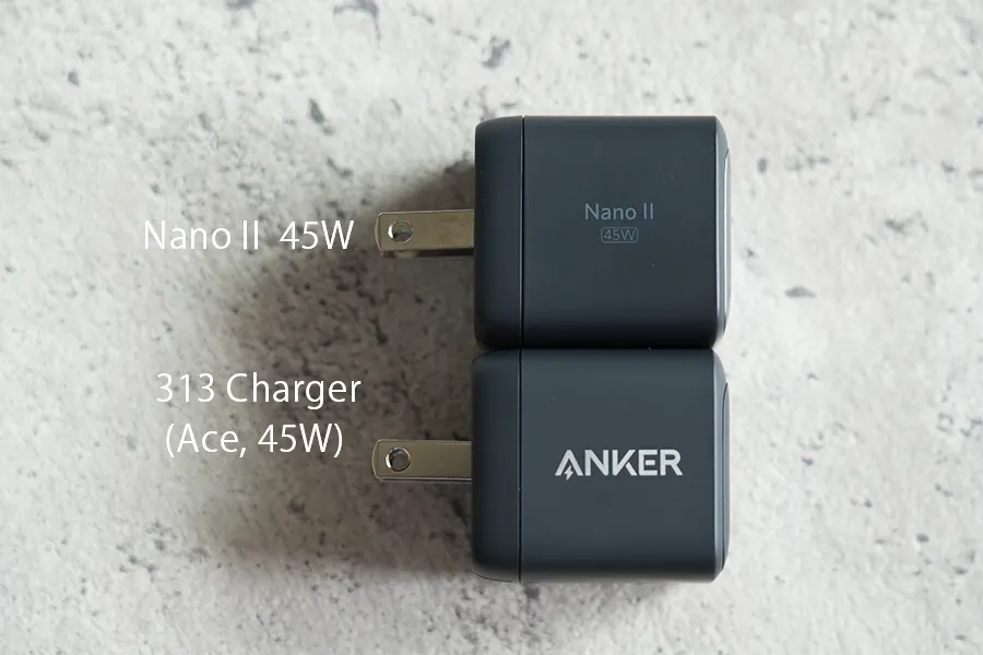Anker 313 Charger (Ace, 45W比較横