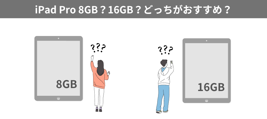 iPad Pro8GB16GBどっちがおすすめ？